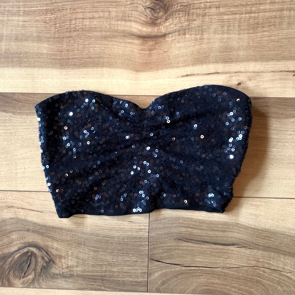 Express Sexy Stretch Strapless Sequined Bra